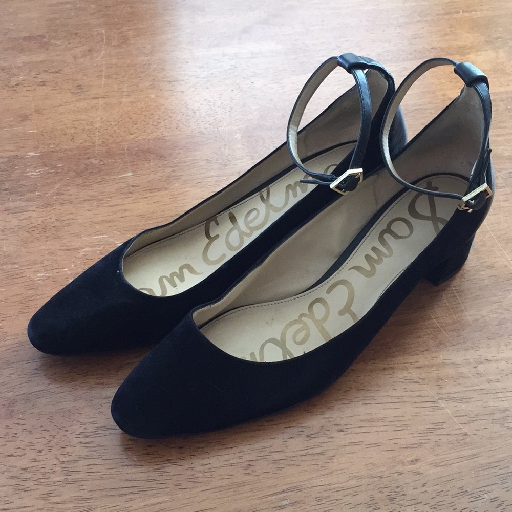 Sam Edelman black suede heels